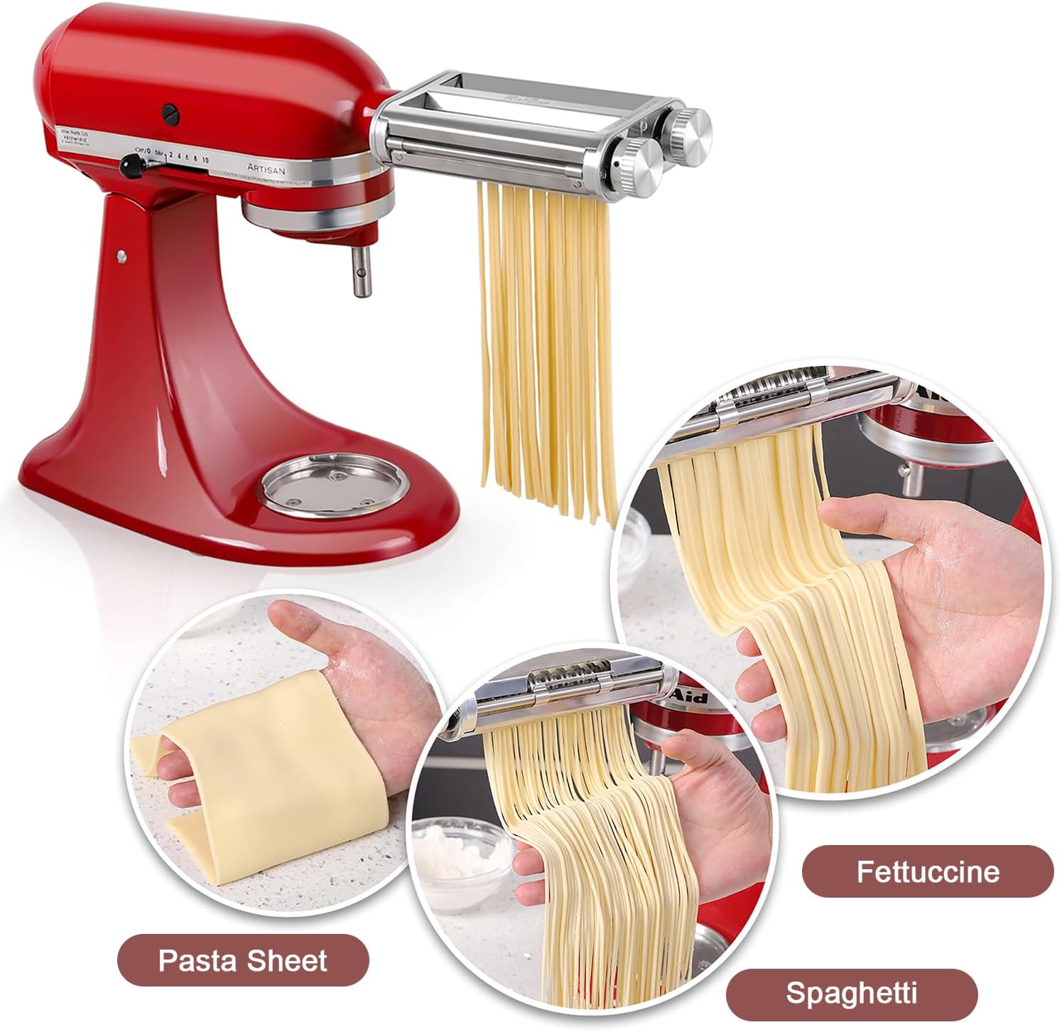 ملحق تقطيع المعكرونة 3 في 1 لخ - مراجعة Commercial Kitchen Aid Mixer وسعره