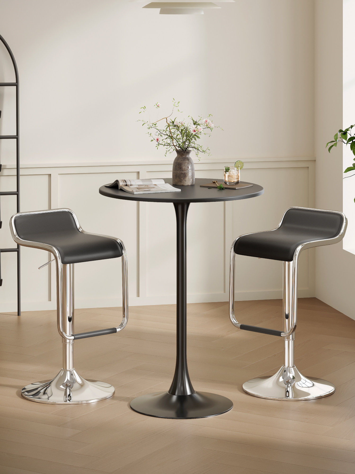 طاولة بار دائرية عصرية مع كراس - مراجعة Commercial Kitchen Small Space وسعره