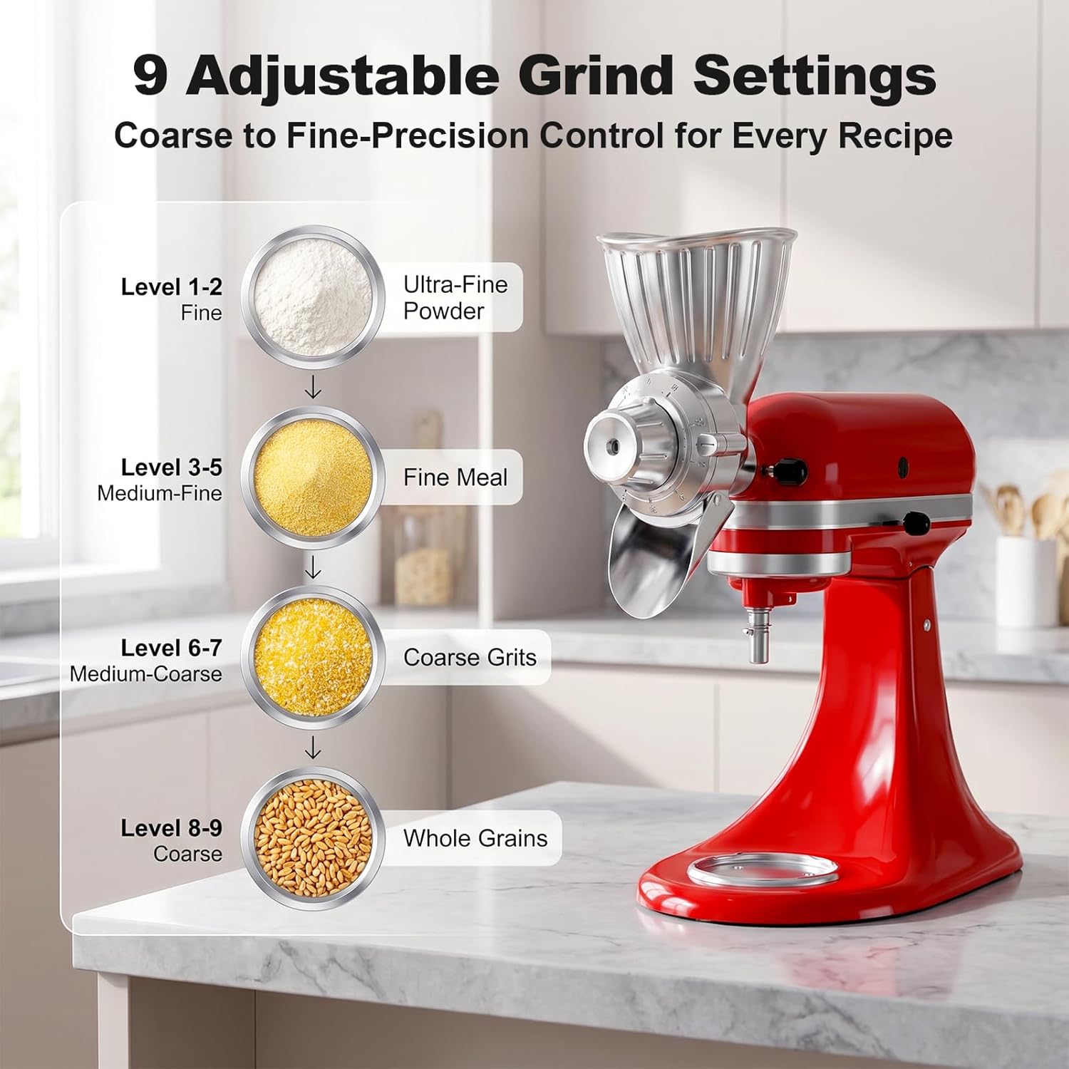 ملحق مطحنة الحبوب المعدنية بال - مراجعة Commercial Kitchen Aid Mixer وسعره
