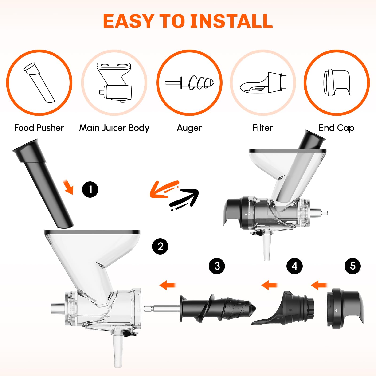 ملحق عصارة بالضغط البارد البطي - مراجعة Commercial Kitchen Supplies وسعره